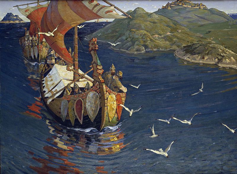Nicholas Roerich "Guests from Overseas" 1901
